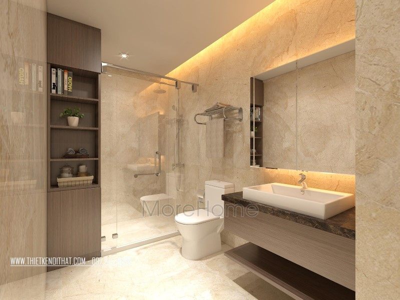 Thiết kế nội thất phòng tắm, nhà vệ sinh chung cư Imperia Garden 
